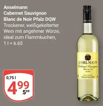 Globus Anselmann Cabernet Sauvignon Blanc de Noir Pfalz DQW Angebot