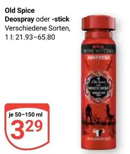 Globus Old Spice Deospray oder -stick Angebot