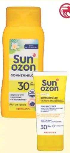 Rossmann Sunozon Sonnenmilch LSF 30 Angebot