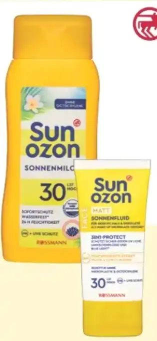 Rossmann Sunozon Sonnenmilch LSF 30 Angebot