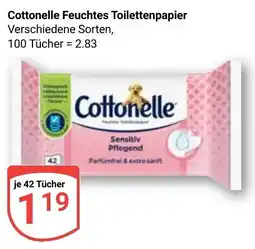 Globus Cottonelle Feuchtes Toilettenpapier Angebot