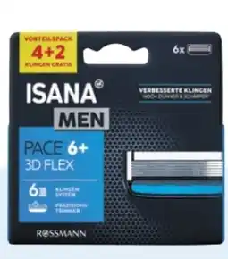 Rossmann Isana men Pace 6+ 3D Flex Rasierklingen Angebot