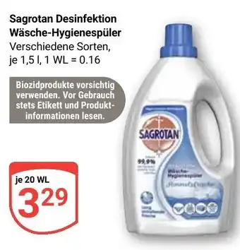 Globus Sagrotan Desinfektion Wäsche-Hygienespüler Angebot