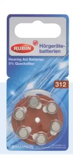 Rossmann Rubin Hörgeräte Batterien Angebot