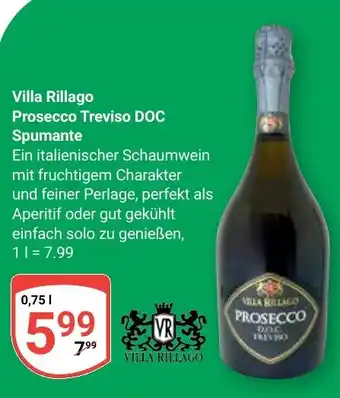 Globus Villa Rillago Prosecco Treviso DOC Spumante Angebot