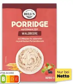 NETTO Breakfast from Bell's Porridge Hafermahlzeit Angebot
