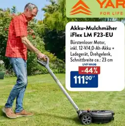 Aldi Süd Yard Force Akku-Rasenmäher iFlex Compact Mower LM F23-EU Angebot