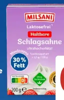 Aldi Süd Milsani Haltbare Schlagsahne Angebot