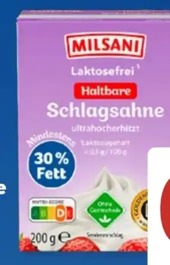 Aldi Süd Milsani Haltbare Schlagsahne Angebot