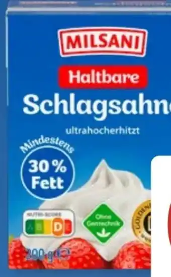 Aldi Süd Milsani H-Schlagsahne Angebot
