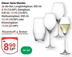 Globus Gläser-Serie Mambo Longdrinkglaser Ritzenhoff & Breker Angebot