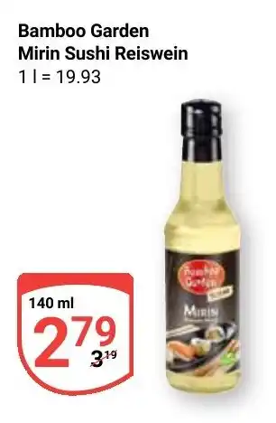Globus Bamboo Garden Mirin Sushi Reiswein Angebot