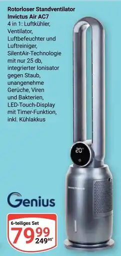 Globus Genius Rotorloser Standventilator Invictus Air AC7 Angebot