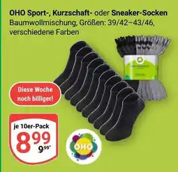Globus OHO Sport-, Kurzschaft- oder Sneaker-Socken Angebot