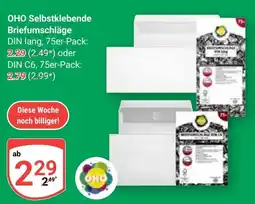 Globus OHO Selbstklebende Briefumschläge Angebot