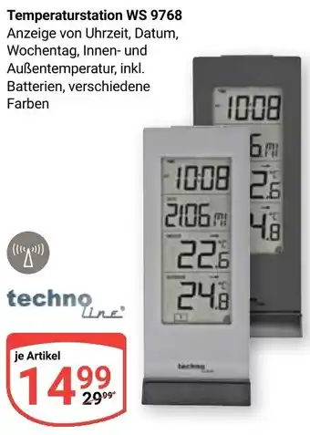 Globus Temperaturstation WS 9768 techno Angebot
