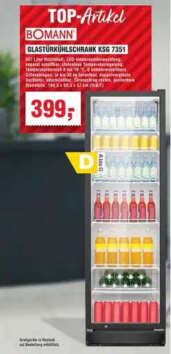 Handelshof BOMANN Glastürkühlschrank KSG 7351 Angebot