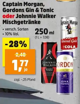 Thomas Philipps Captain morgan captain morgan, gordons gin & tonic oder johnnie walker mischgetränke Angebot