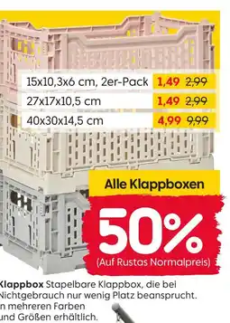 Rusta Klappbox Angebot