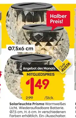 Rusta Club rusta solarleuchte prisma Angebot