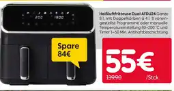 Rusta Heißluftfritteuse dual afdu24 Angebot