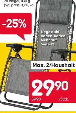 Rusta Liegestuhl baden-baden Angebot