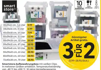 Rusta Smartstore smartstore aufbewahrungsbox mit weißen clips Angebot