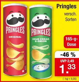 Zimmermann Pringles original oder sour cream & onion Angebot