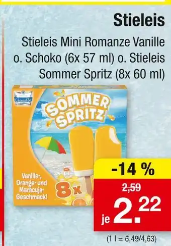 Zimmermann Eismann stieleis Angebot