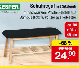 Zimmermann Kesper schuhregal mit sitzbank Angebot