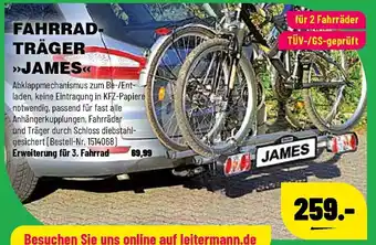 Leitermann Baumarkt Fahrradträger James Angebot