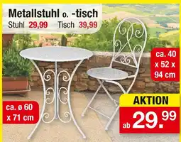 Zimmermann Metallstuhl oder -tisch Angebot