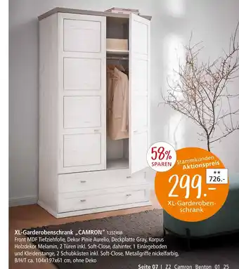 Zurbrüggen Xl-garderobenschrank camron Angebot