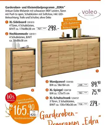 Zurbrüggen Voleo garderoben- und kleinmöbelprogramm „edra“ Angebot