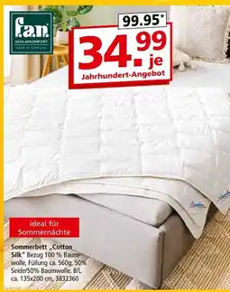Segmüller F.a.n. sommerbett „cotton silk“ Angebot