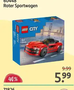 Rossmann Lego city roter sportwagen Angebot