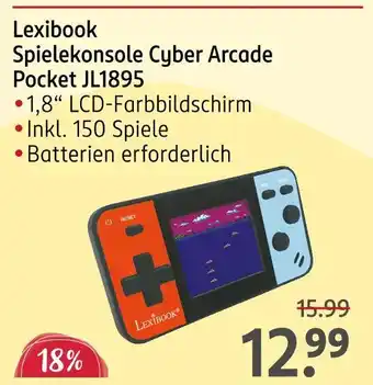 Rossmann Lexibook spielekonsole cyber arcade pocket jl1895 Angebot
