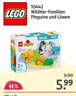 Rossmann Lego wildtier-familien: pinguine und löwen Angebot
