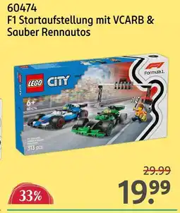 Rossmann Lego f1 startaufstellung mit vcarb & sauber rennautos Angebot