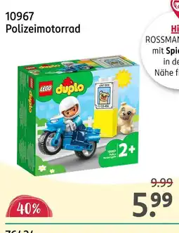 Rossmann Lego polizeimotorrad Angebot