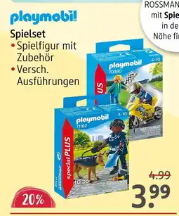 Rossmann Playmobil spielset Angebot