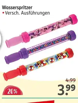 Rossmann Wasserspritzer Angebot