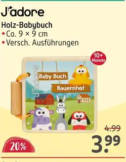 Rossmann J'adore holz-babybuch Angebot