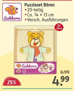 Rossmann Eichhorn puzzleset bären Angebot