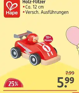 Rossmann Hape holz-flitzer Angebot