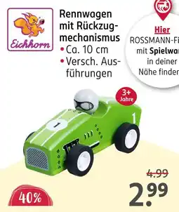 Rossmann Eichhorn rennwagen mit rückzugmechanismus Angebot
