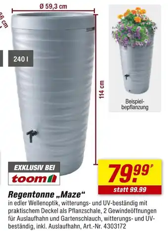toom Baumarkt Toom regentonne „maze“ Angebot