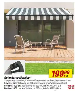 toom Baumarkt Gelenkarm-markise Angebot