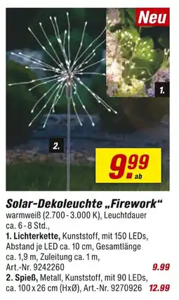 toom Baumarkt Solar-dekoleuchte „firework“ Angebot