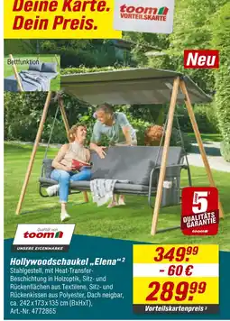 toom Baumarkt Hollywoodschaukel elena Angebot